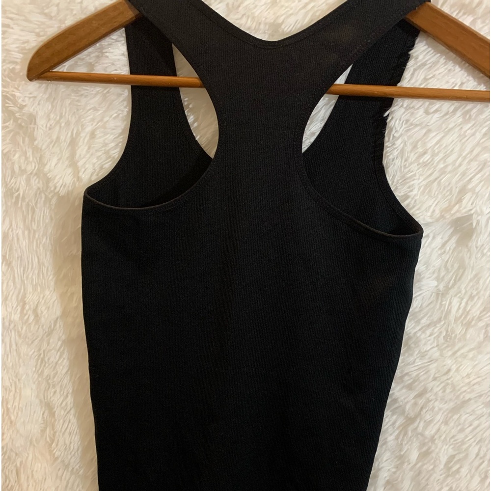Women's SEAMLESS SPANDEX SLEEVELESS RIBBED RACERBACK TANK TOP YOGA LAYER 1045
